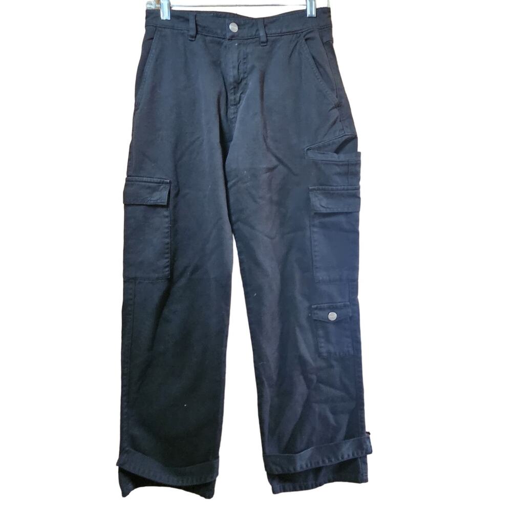 Icon Denim Black Rosalia Cargo Low Waist Jeans Size 6